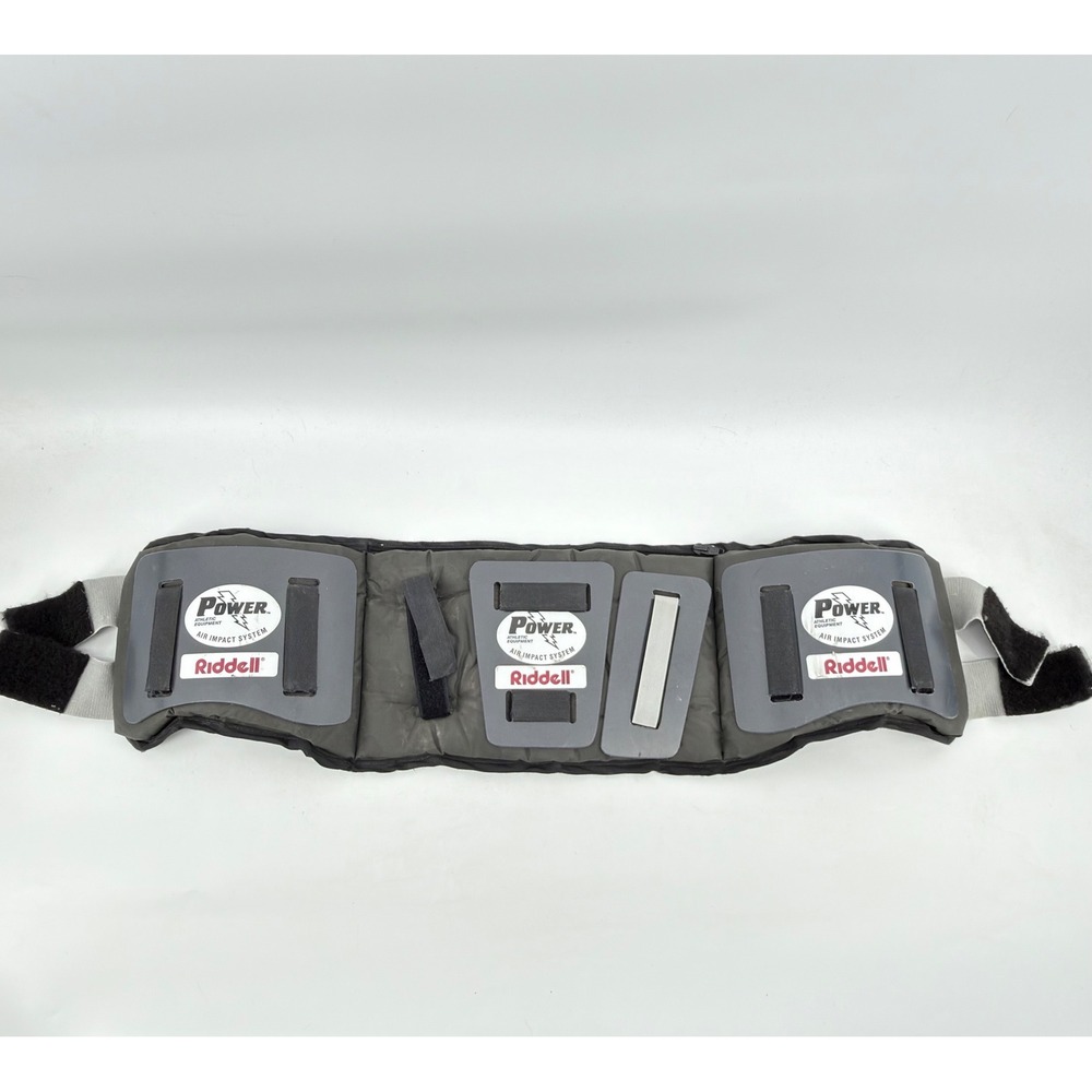 Riddell Football Back Plate Gray Black Red White Power Air Impact System